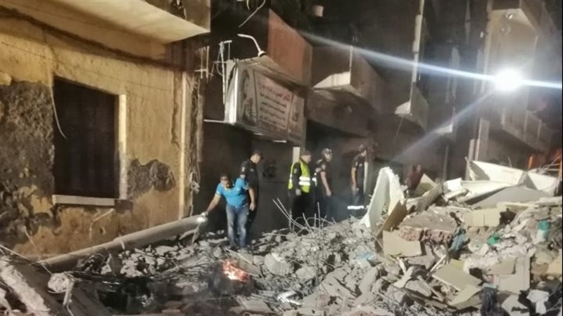 إخلاء عقار بروض الفرج بعد سقوط جزئي دون إصابات