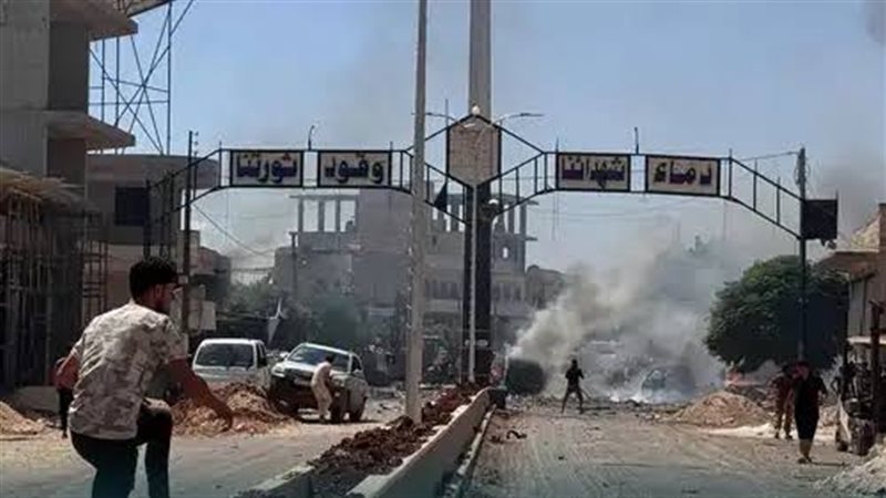 إصابات في انفجار متجر أسلحة بمدينة سرمدا شمالي إدلب