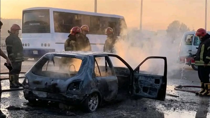 السيطرة على حريق سيارة ملاكي بطريق المجاورة 43 في العاشر من رمضان