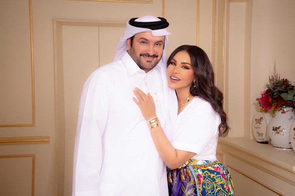زوج الفنانة أحلام يحتفل بعيد زواجهما بهذه الطريقة