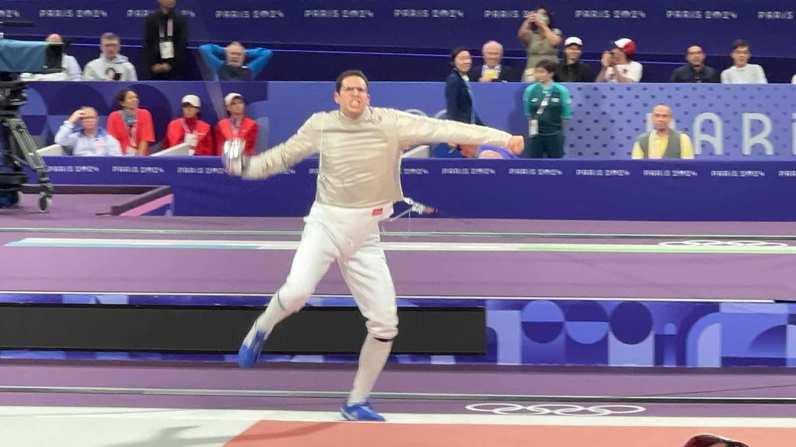 أولمبياد باريس.. محمد عامر يتأهل لربع نهائي السلاح بعد تخطي بطل جورجيا باللمسة الذهبية