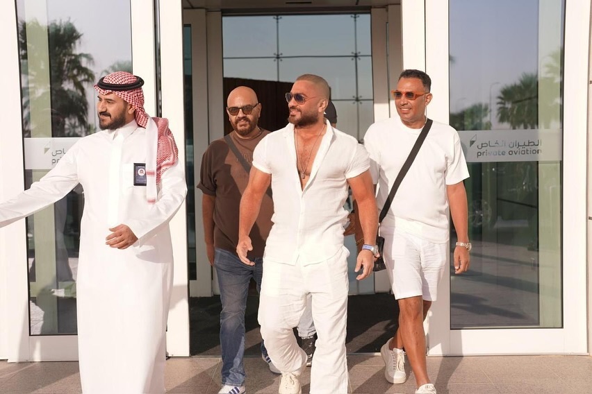 بالصور.. تامر حسني يشكر جمهور الرياض " كل الحب للجمهور السعودي"
