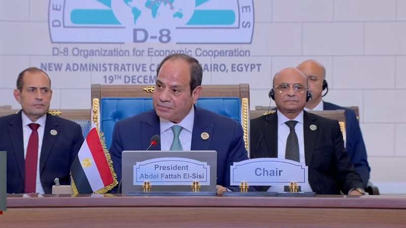 قمة الثماني النامية.. ماذا قال الرئيس السيسي لأردوغان بشأن سوريا؟