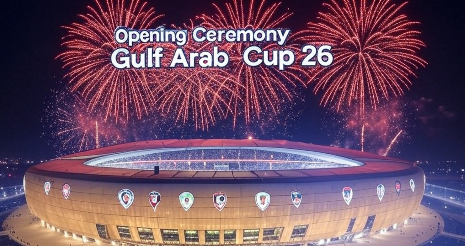 حفل افتتاح مبهر لبطولة كأس خليجي 26 قبل انطلاق مباراة الكويت وعمان