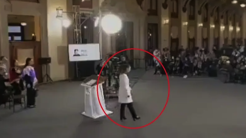 رد فعل رئيسة المكسيك أثناء وقوع زلزال بمؤتمرها الصحفي يثير إعجاب السوشيال