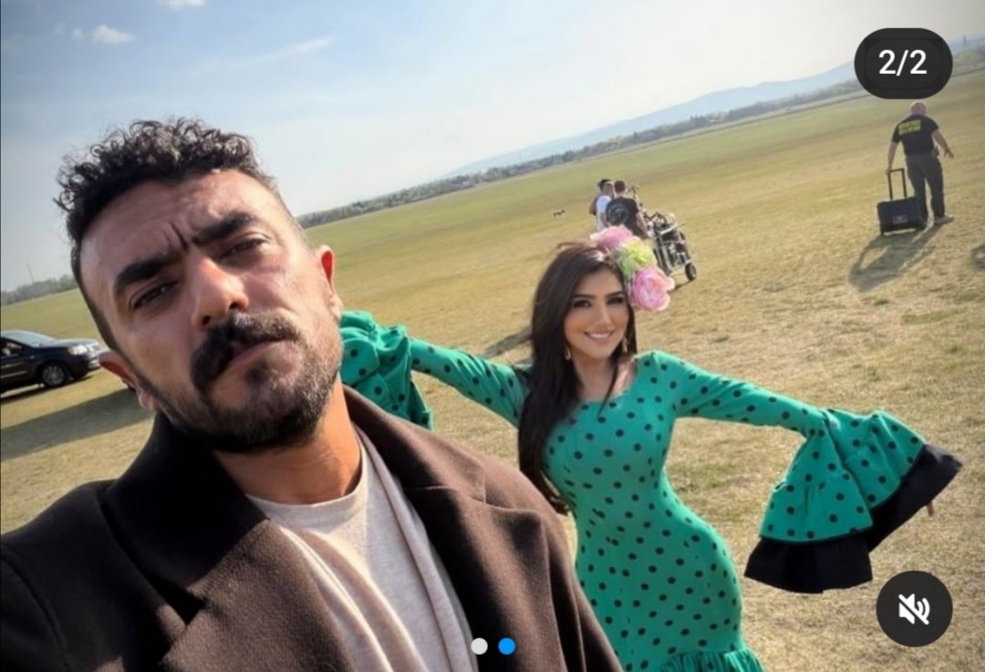 مي عمر تنشر صورًا جديدة من كواليس فيلم «شمشون ودليلة» مع أحمد العوضي